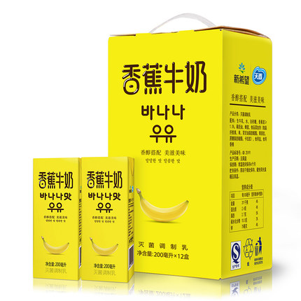 新希望香蕉牛奶200ml